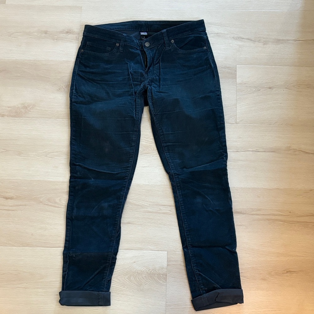 Patagonia Women's Organic Cotton Corduroy Pants, Dark Blue, Smolder Blue
